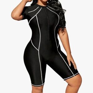 MakeMeChic Women's Plus Size One Piece Swimsuit Bathing Suit